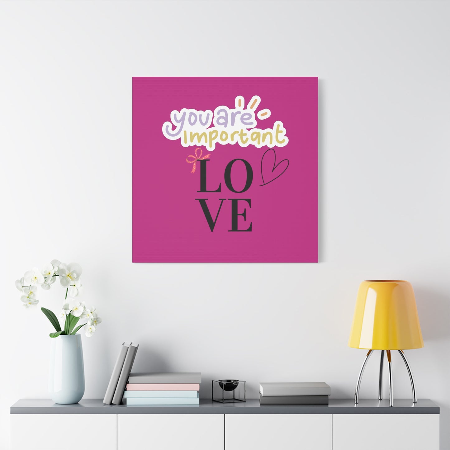 Canvas Wall Art – 'You Are Important: Love'