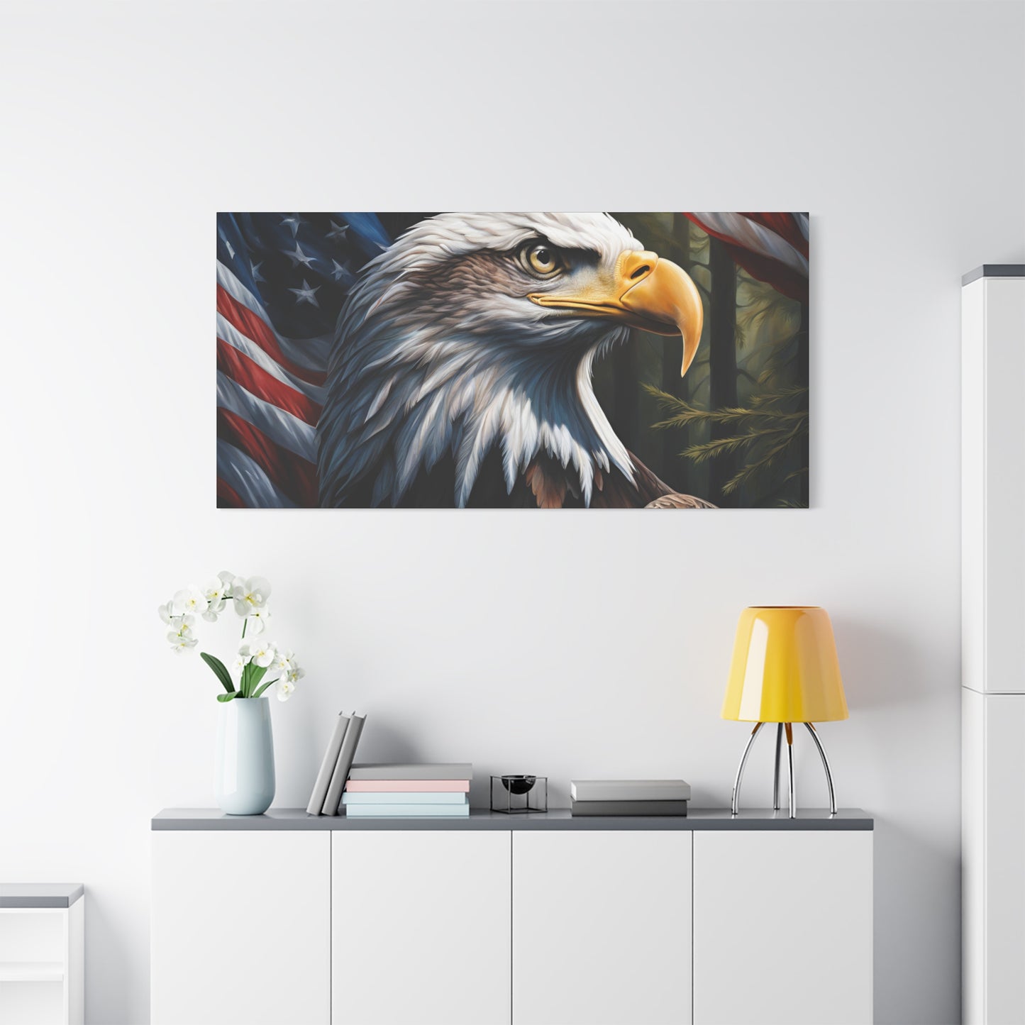 Patriotic Eagle Canvas Wall Art – Inspiring American Pride Home Decor