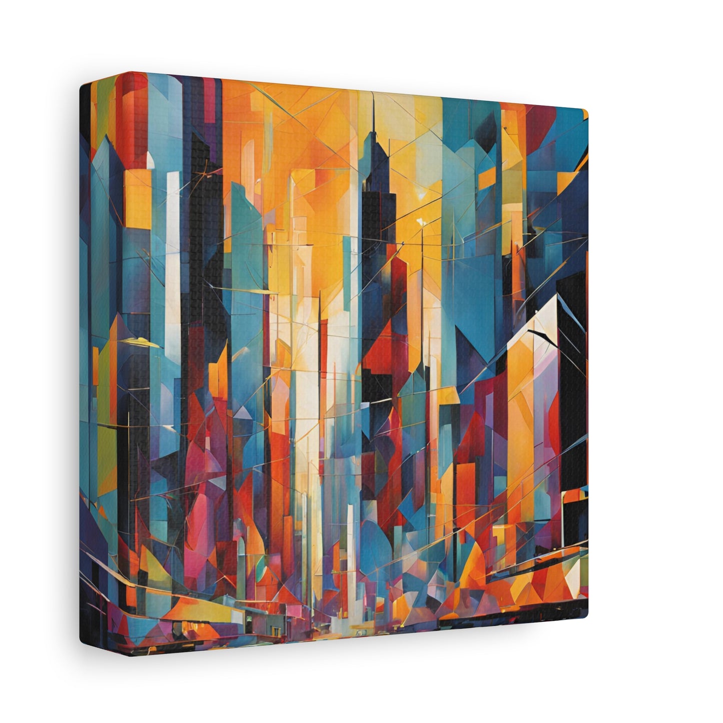 Vibrant Cityscape Canvas Print - Modern Wall Art for Urban Lovers