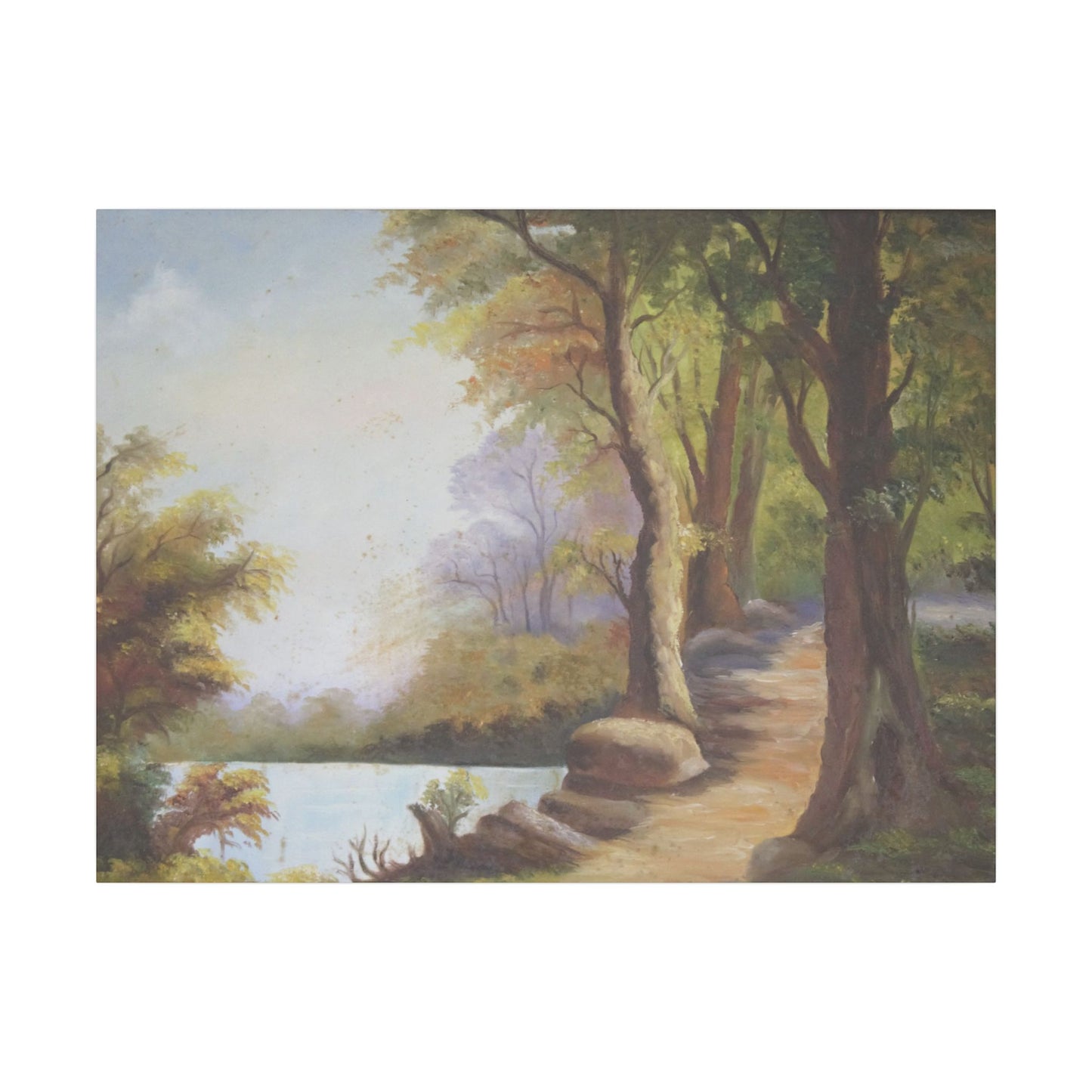 Serene Landscape Matte Canvas Wall Art - Tranquil Nature Decor