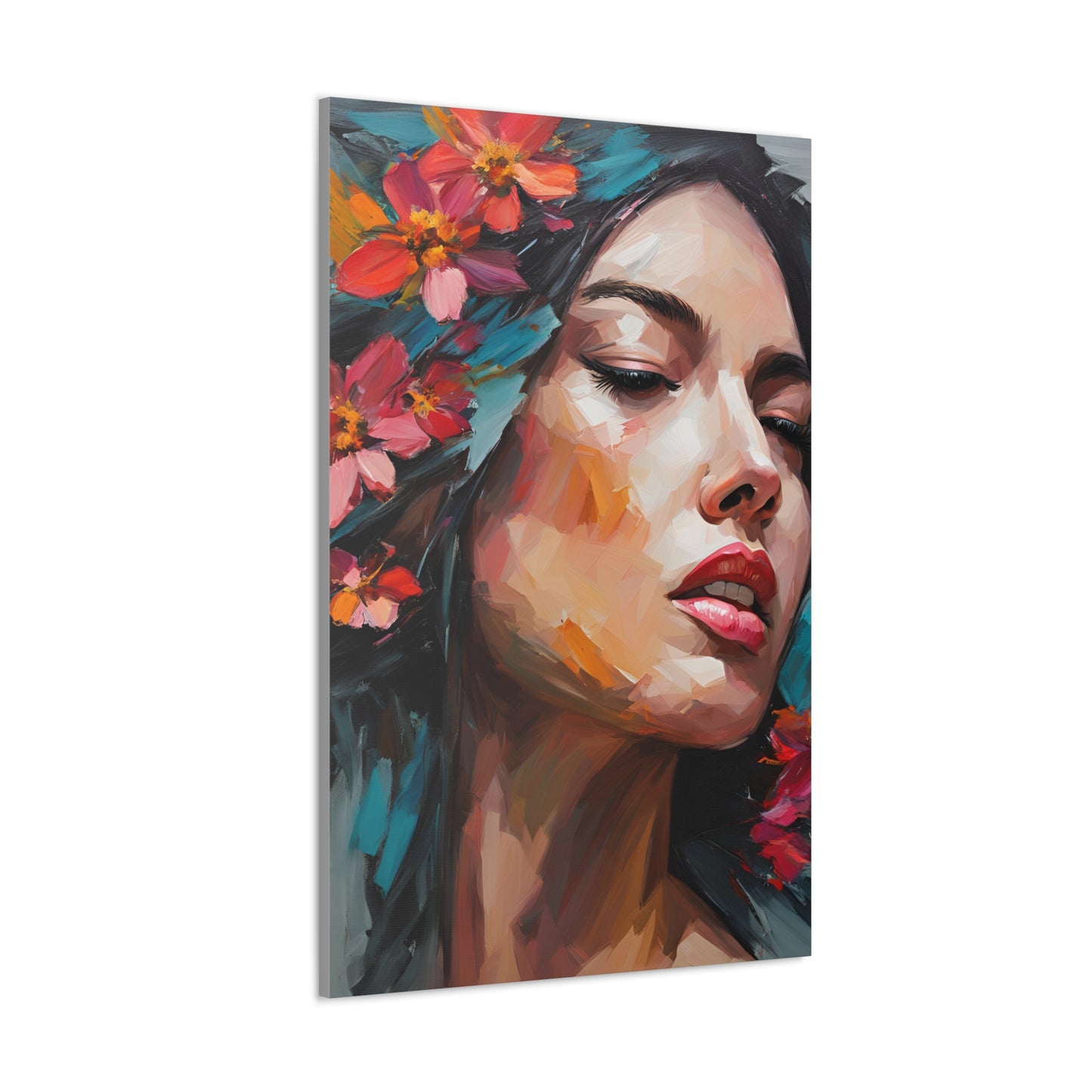 Floral Portrait Canvas