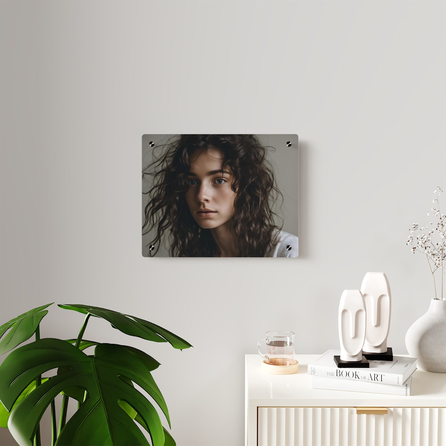 Modern Acrylic Wall Art - Elegant Portrait Panel for Home Decor