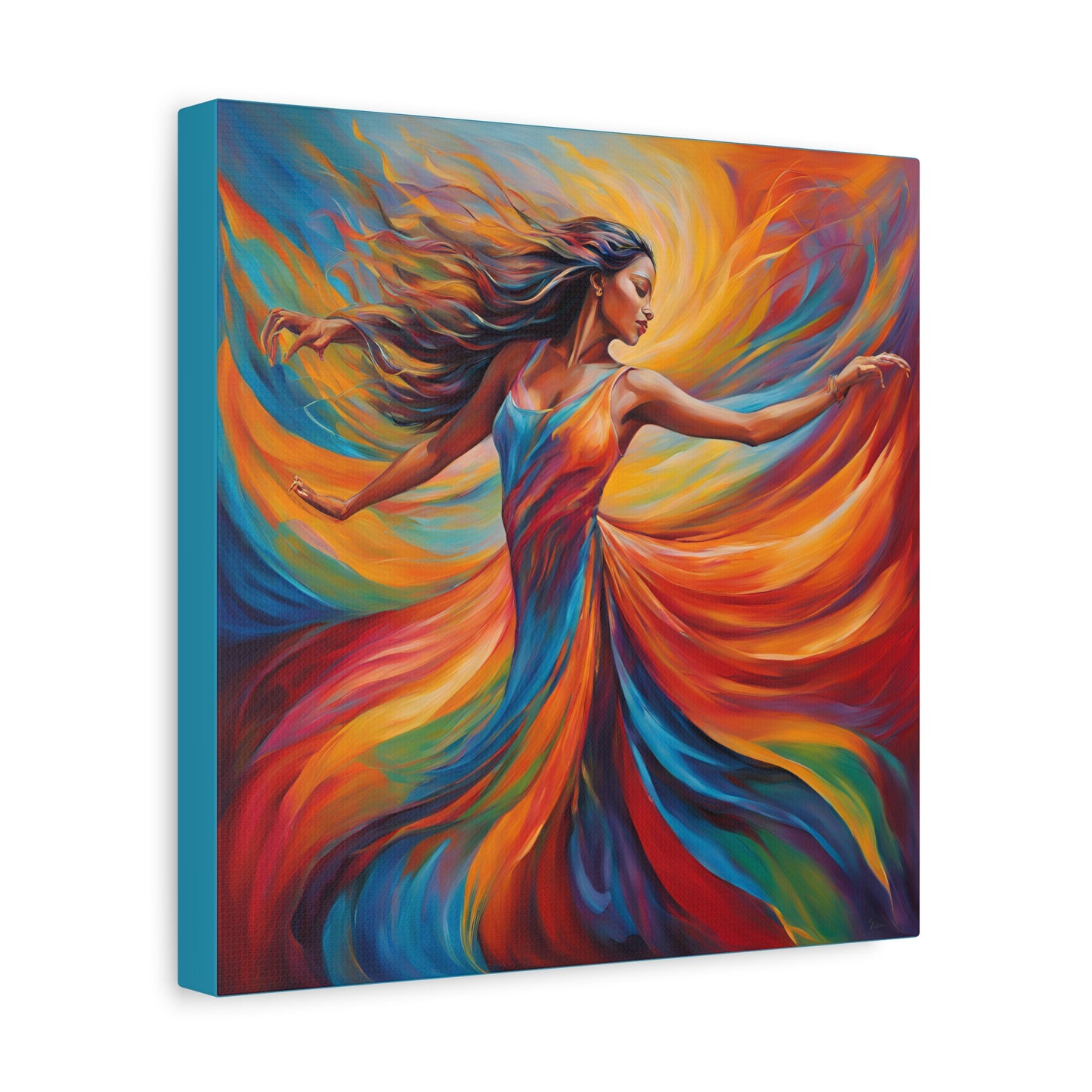 Vibrant Dance Canvas Art - Colorful Stretched Wall Decor Figurative