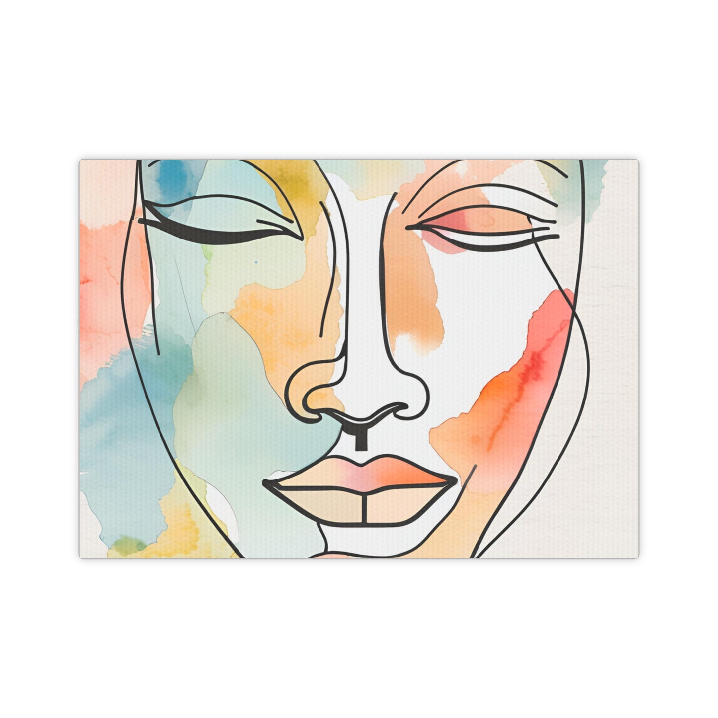 Artistic Canvas Photo Tile - Abstract Watercolor Face