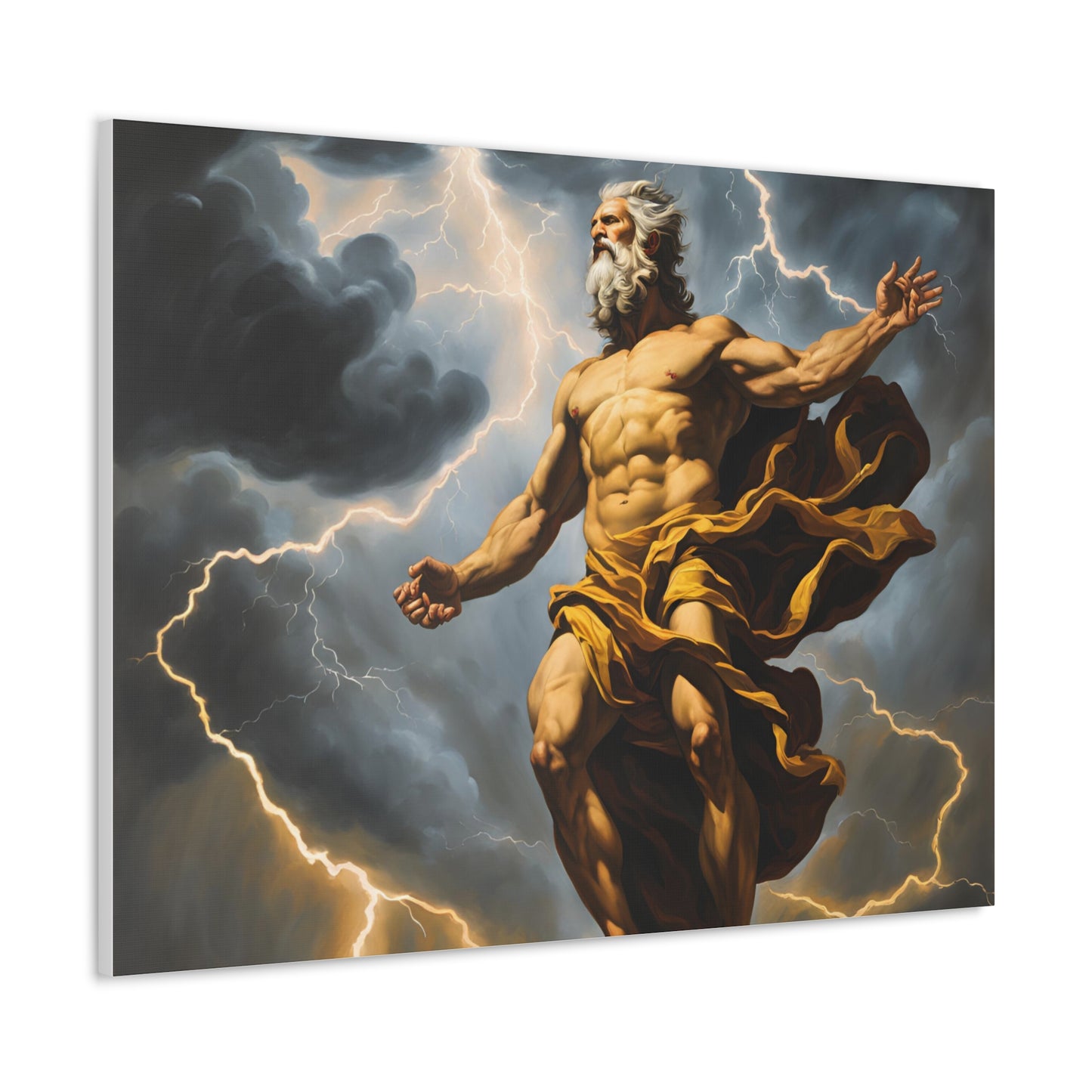 Zeus Canvas Gallery Wrap - Mythical Art Print for Home Decor