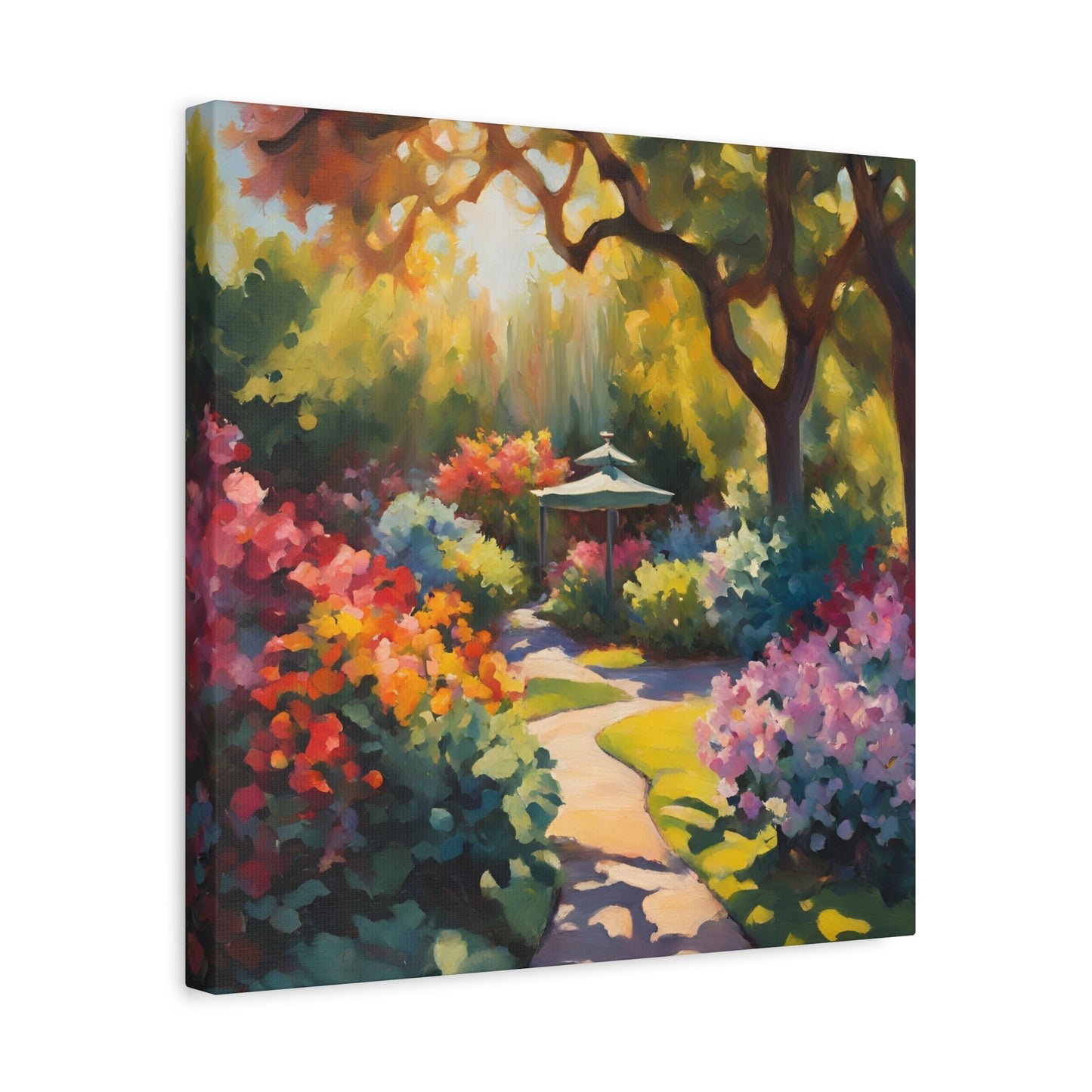 Vibrant Garden Path Canvas Artwork