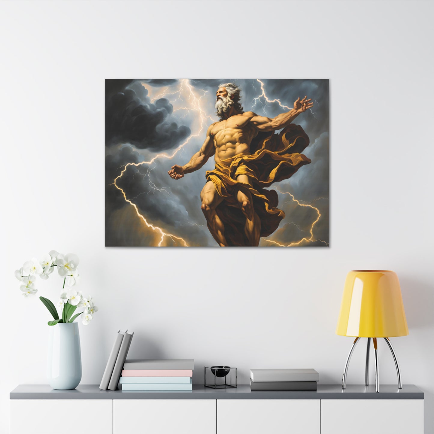 Zeus Canvas Gallery Wrap - Mythical Art Print for Home Decor