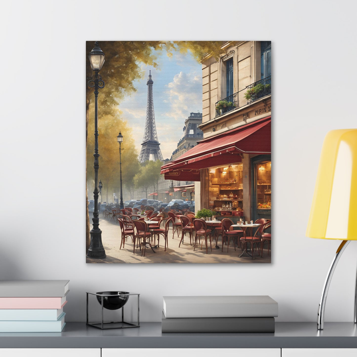 Parisian Café Canvas Gallery Wrap - Scenic Wall Decor for Home & Office