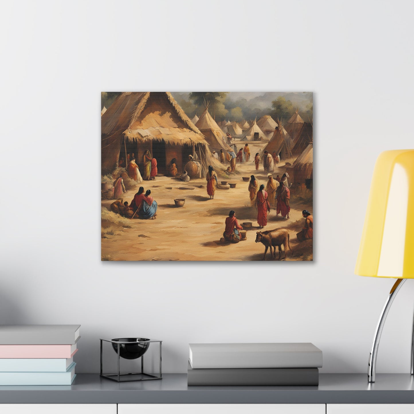 Cultural Heritage Canvas Print - Vivid Community Scene