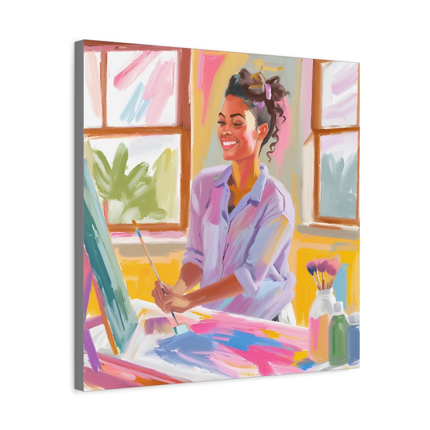 Inspirational Art Canvas - Colorful Artist at Work