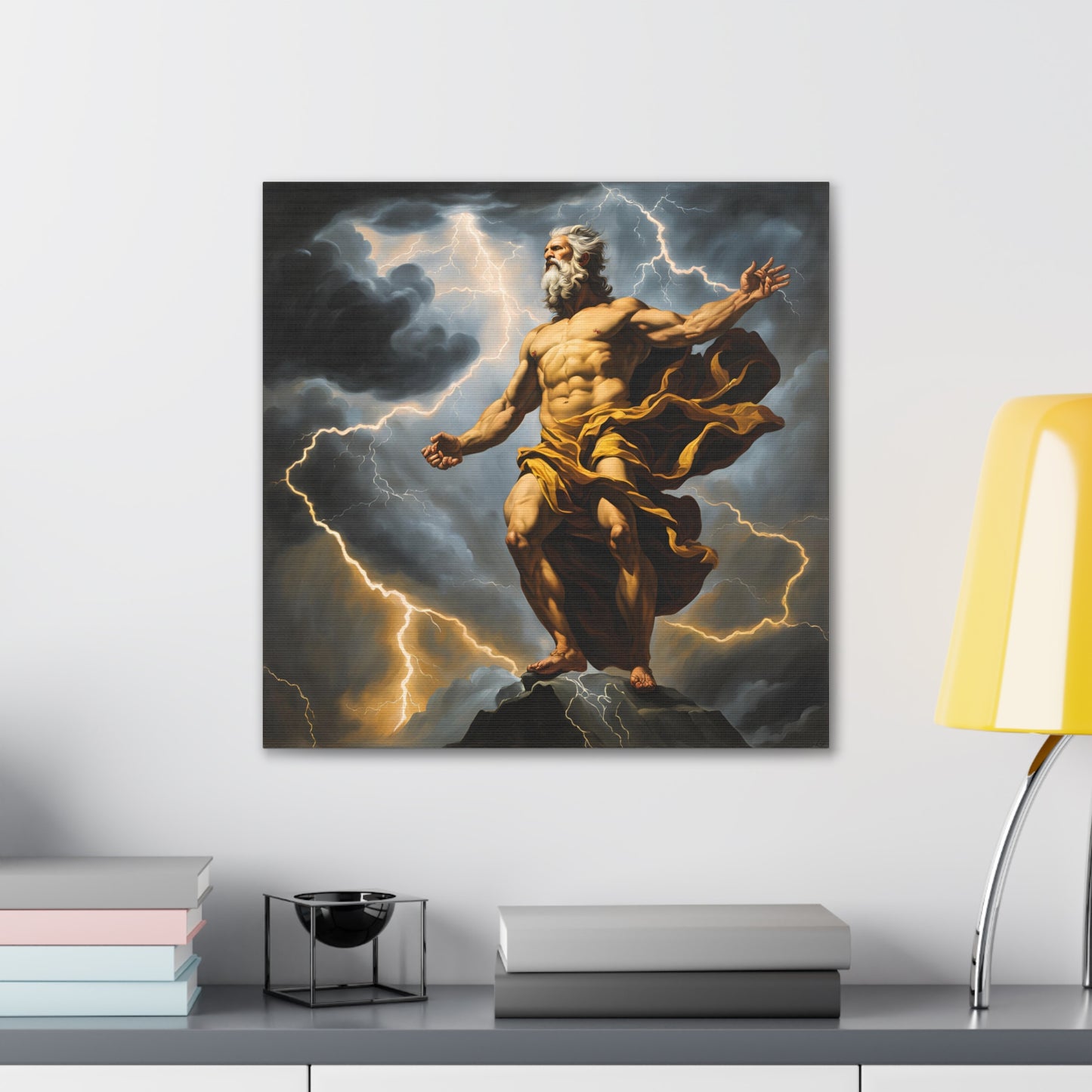 Zeus Canvas Gallery Wrap - Mythical Art Print for Home Decor