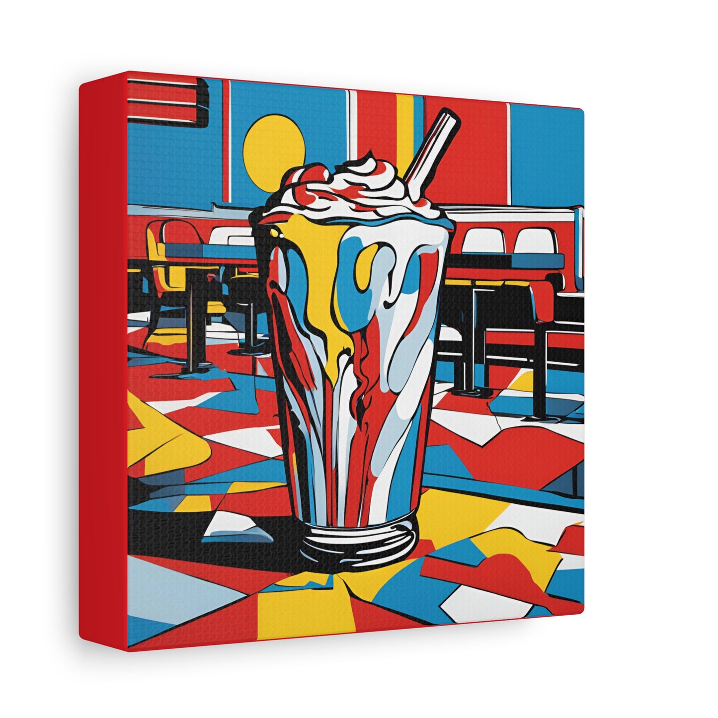 Retro Milkshake Canvas Wall Art – Fun & Vibrant Diner-Inspired Decor