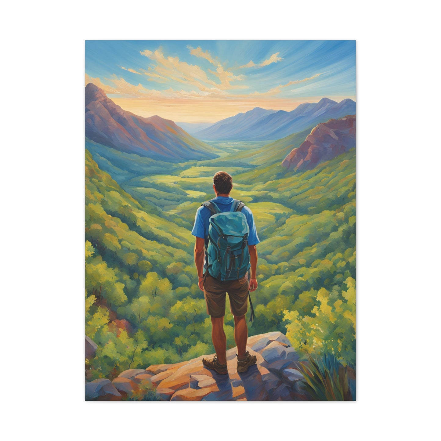 Adventure Landscape Canvas Print - Nature Hike Wall Art for Outdoor Enthusiasts