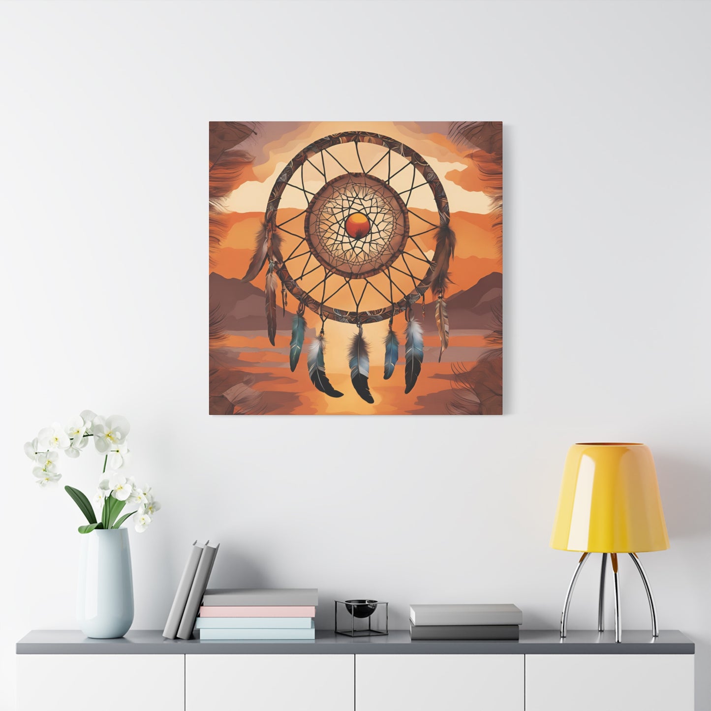 Dreamcatcher Matte Canvas Art – Bohemian Wall Decor for Free-Spirited Dreamers