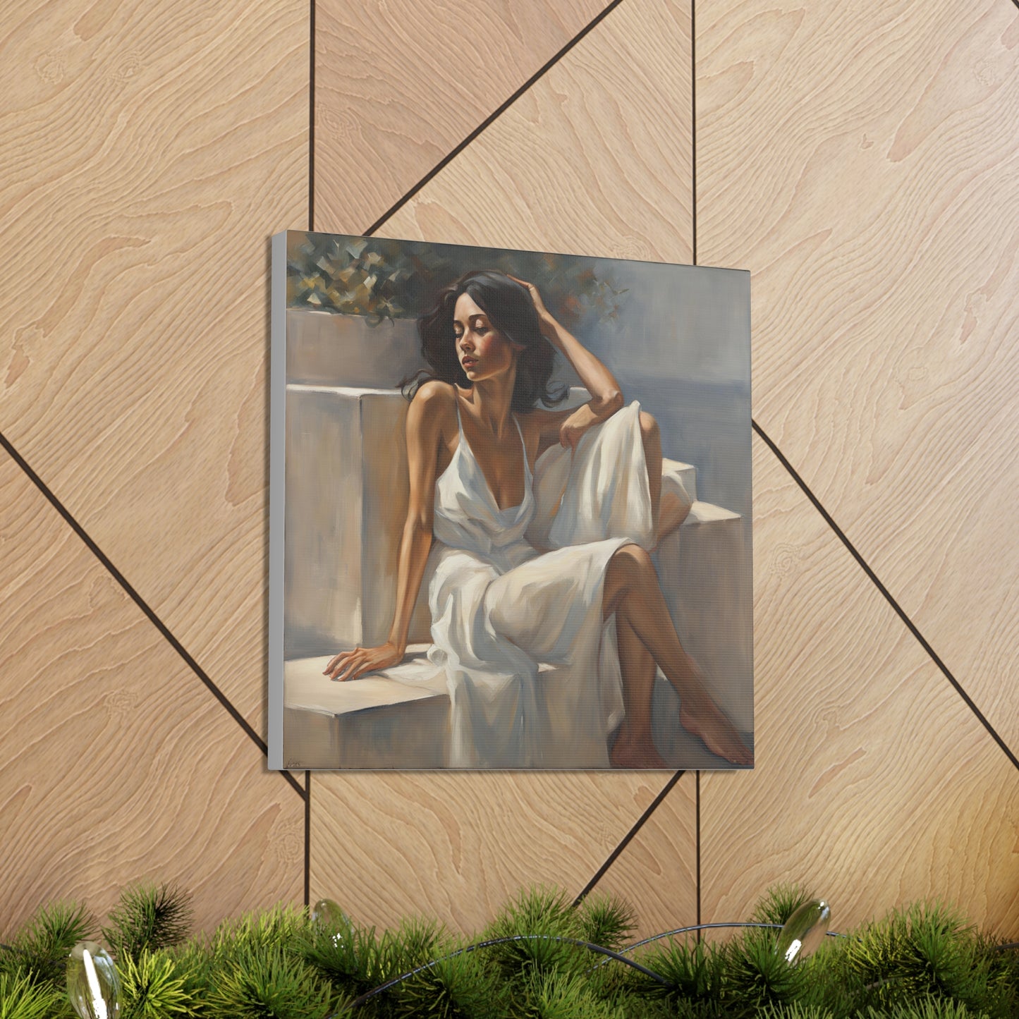 Elegant Canvas Gallery Wrap - Serene Art for Home Décor Figurative art