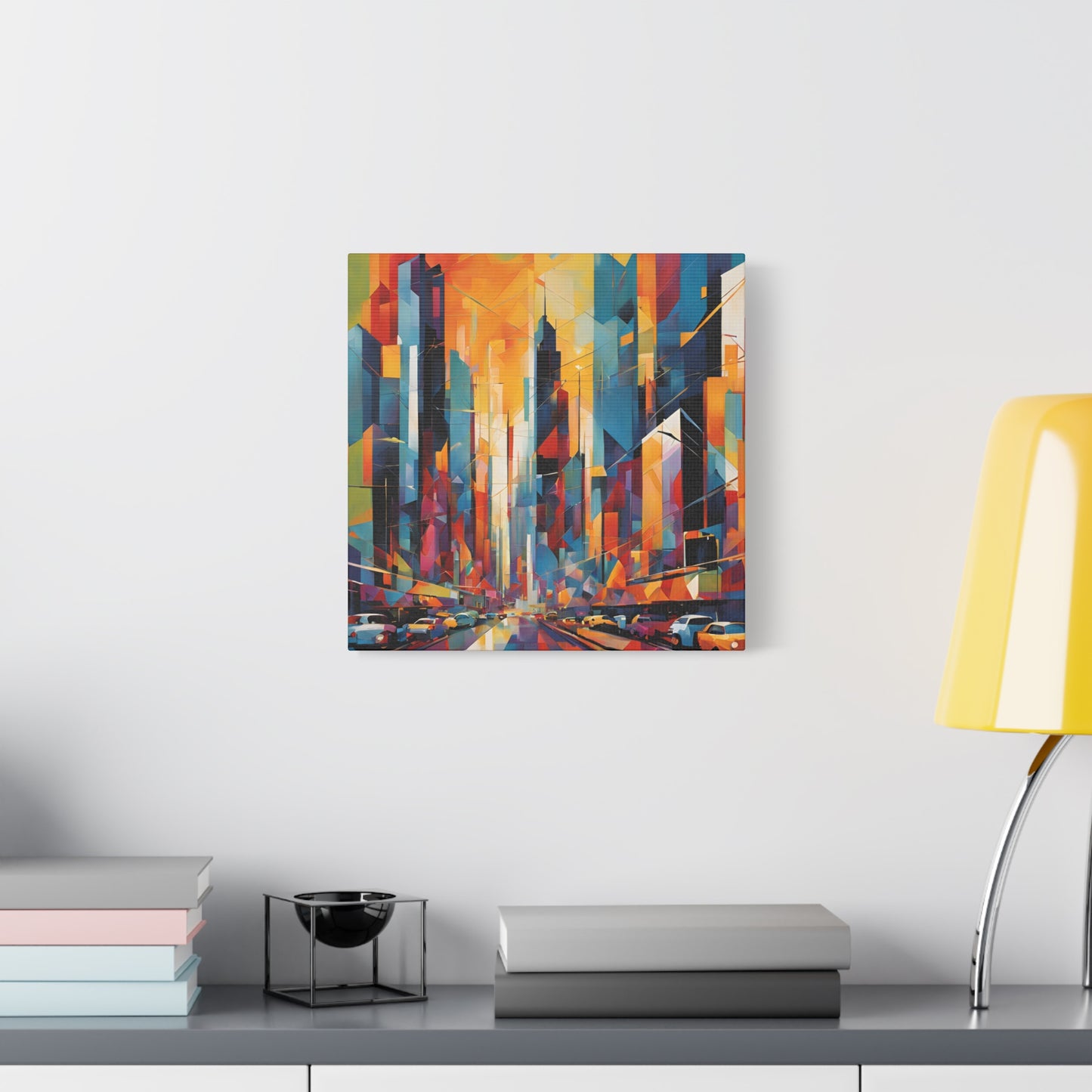 Vibrant Cityscape Canvas Print - Modern Wall Art for Urban Lovers