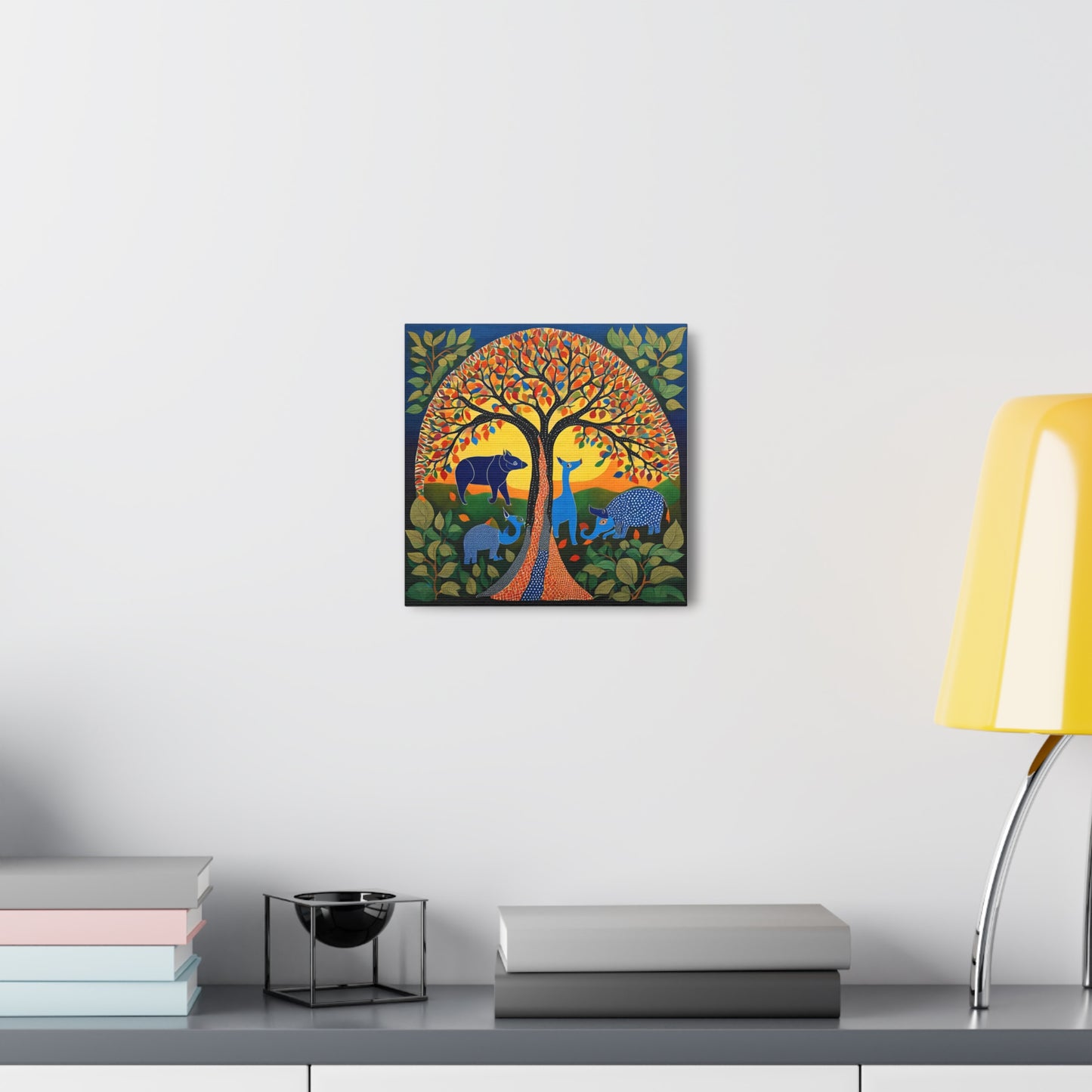 Vibrant Animal Canvas Gallery Wrap - Colorful Wildlife Art for Nature Lovers