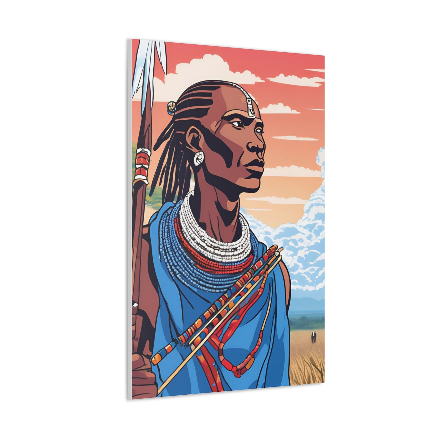 Canvas Gallery Wrap - African Warrior Artwork