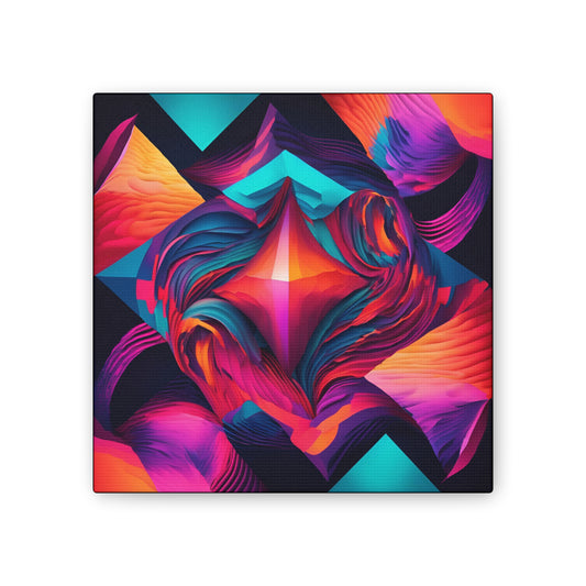 Vibrant Abstract Heart Canvas Art – Modern Home Decor