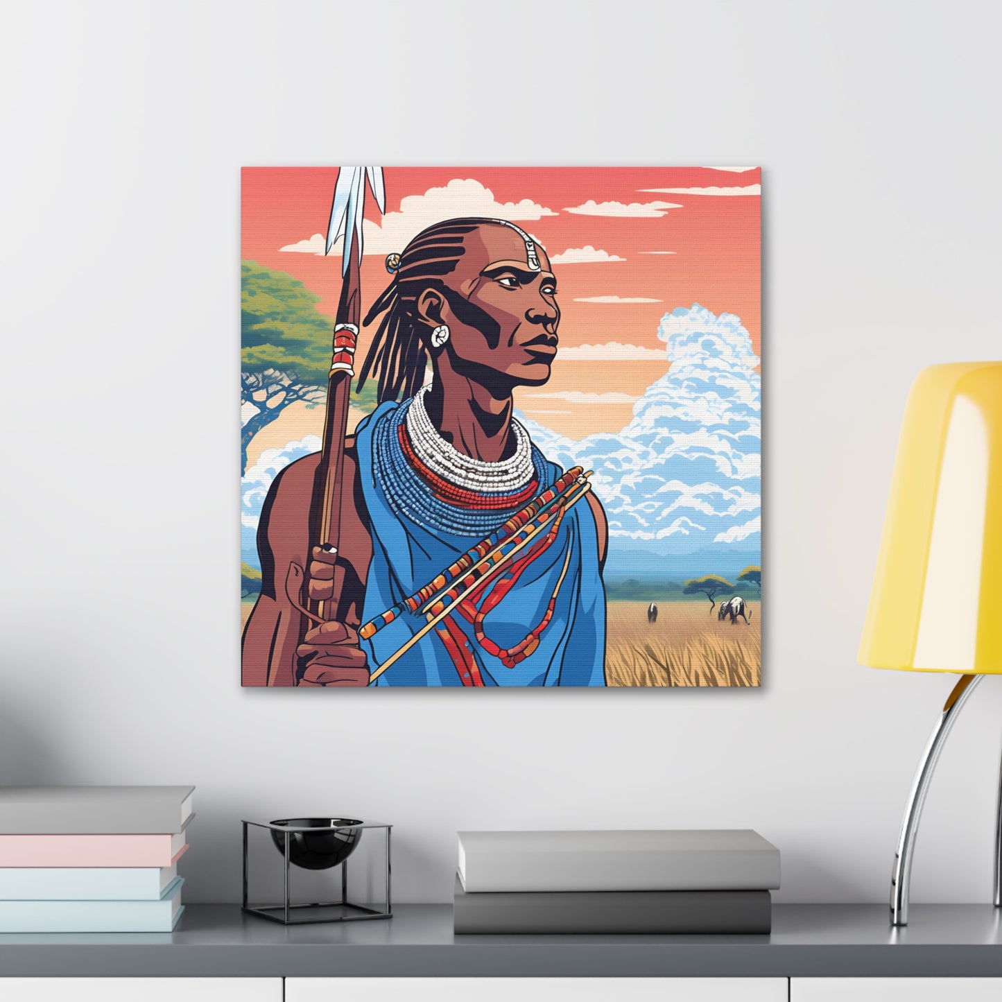 Canvas Gallery Wrap - African Warrior Artwork