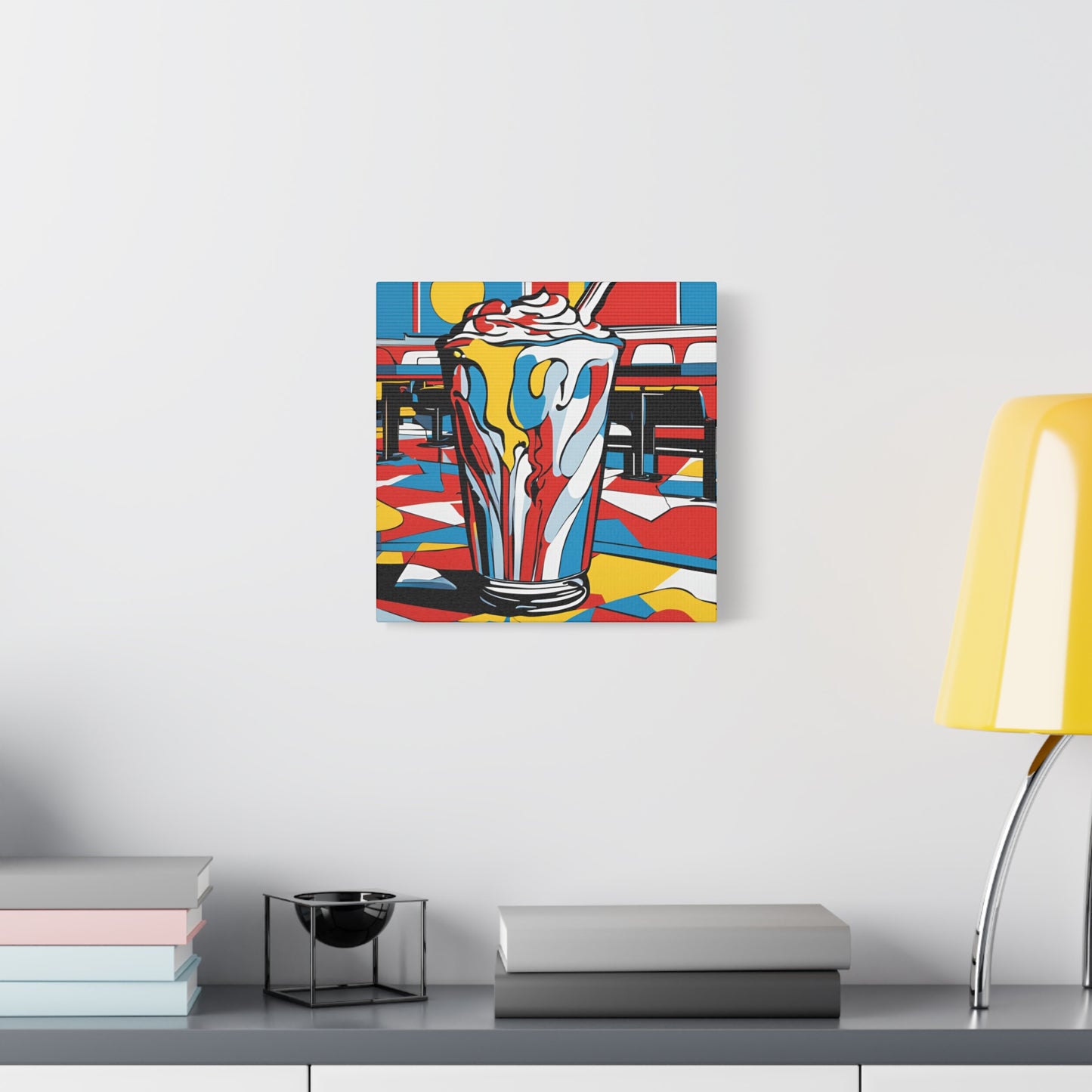 Retro Milkshake Canvas Wall Art – Fun & Vibrant Diner-Inspired Decor