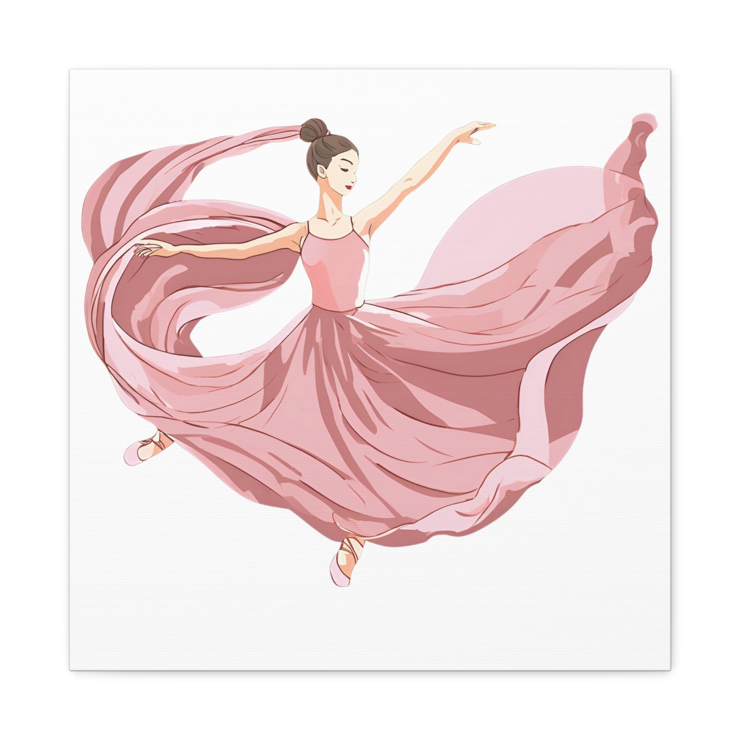 Elegant Ballet Canvas Gallery Wrap - Graceful Dancer Wall Art for Home Decor