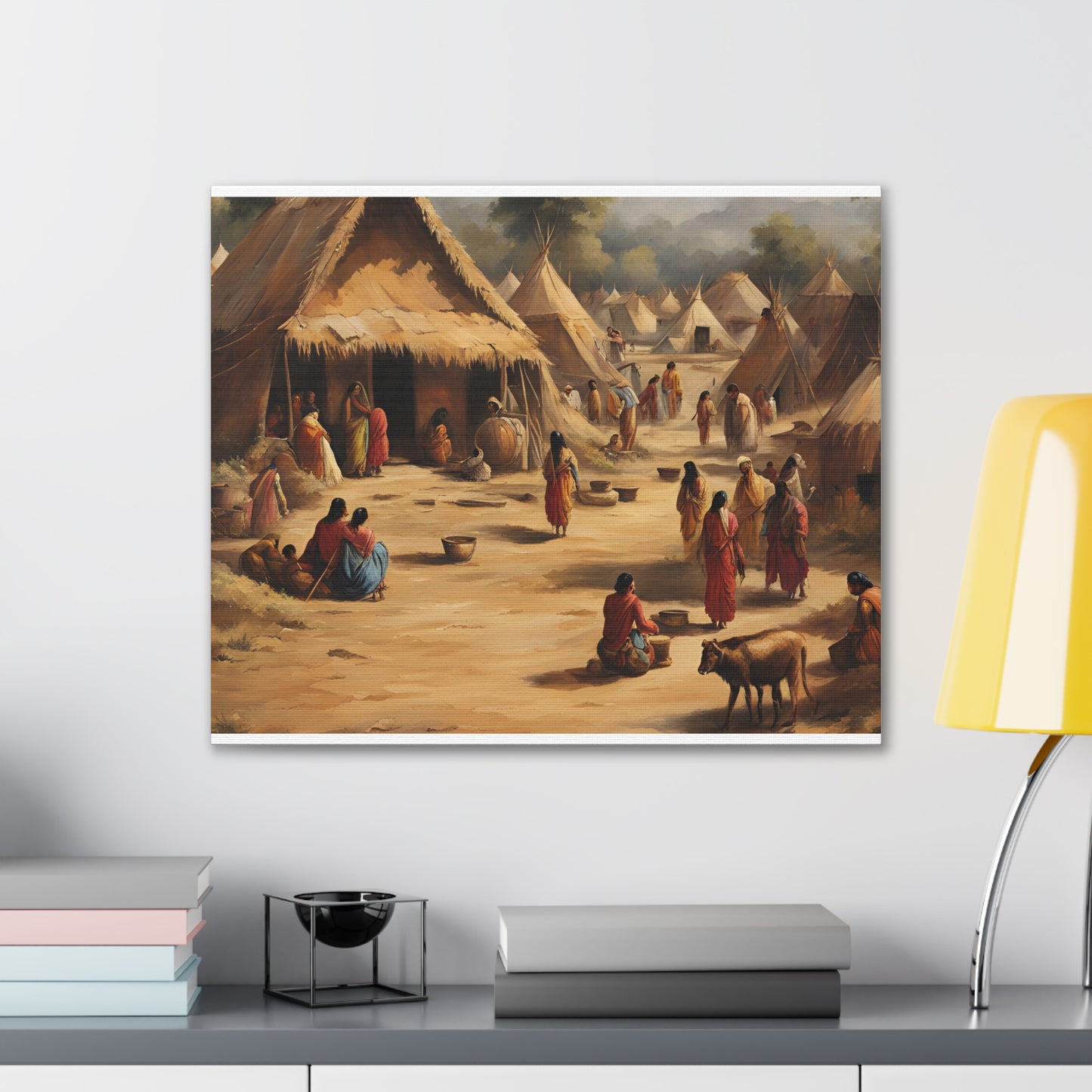 Cultural Heritage Canvas Print - Vivid Community Scene