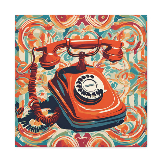 A Vintage Telephone Canvas Gallery Wraps - Vintage Art for Home Décor