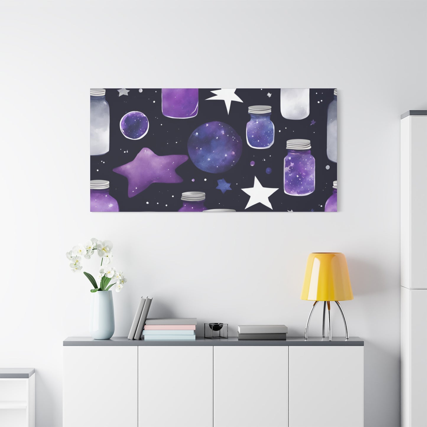 Dreamer's Cosmic Starry Night Canvas – Celestial Wall Art for Inspired Home Decor