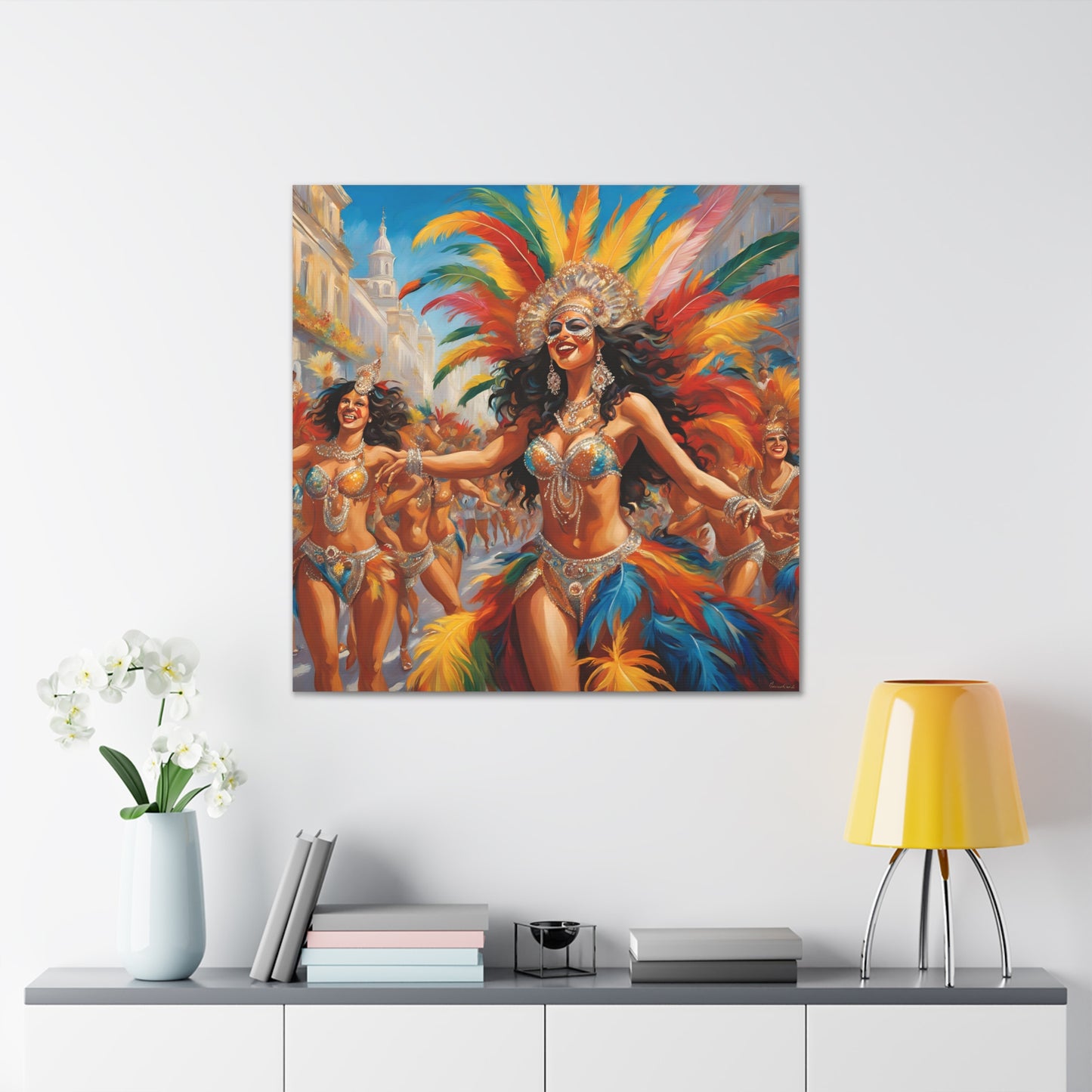 Carnival Celebration Canvas Gallery Wraps - Vibrant Art for Carnival in Brazil