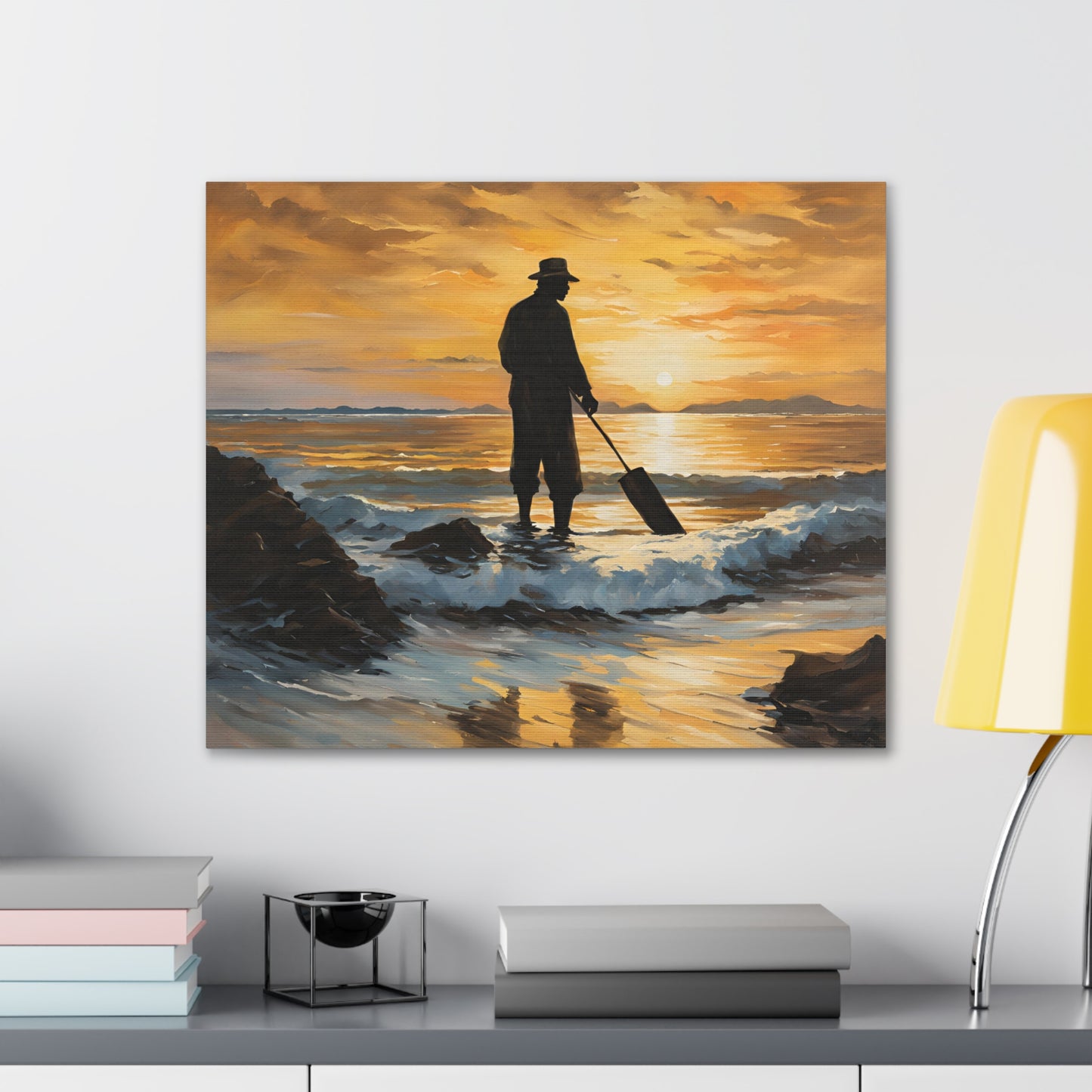 A Fisherman at Sunset