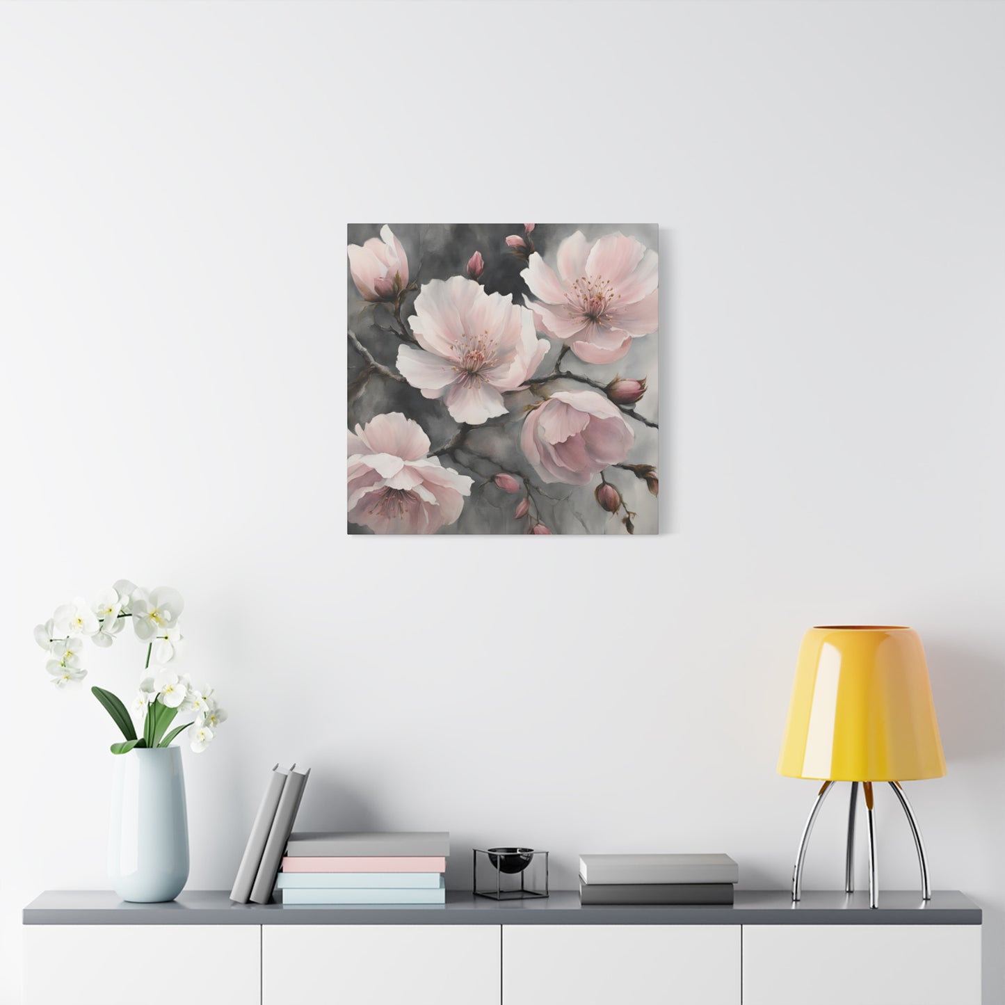 Cherry Blossom Matte Canvas Art – Elegant Floral Wall Décor | Crafted Canvass