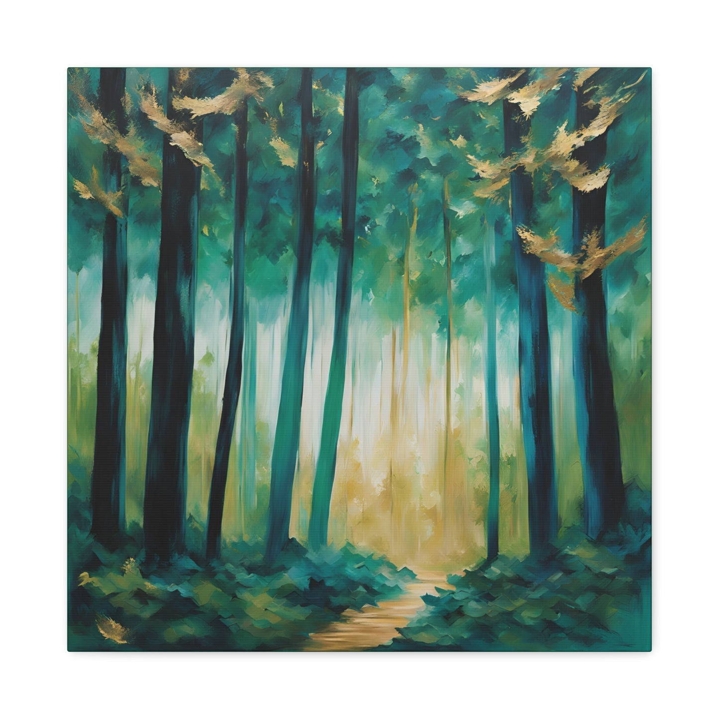 Serene Forest Canvas Wall Art – Tranquil Nature Landscape Print