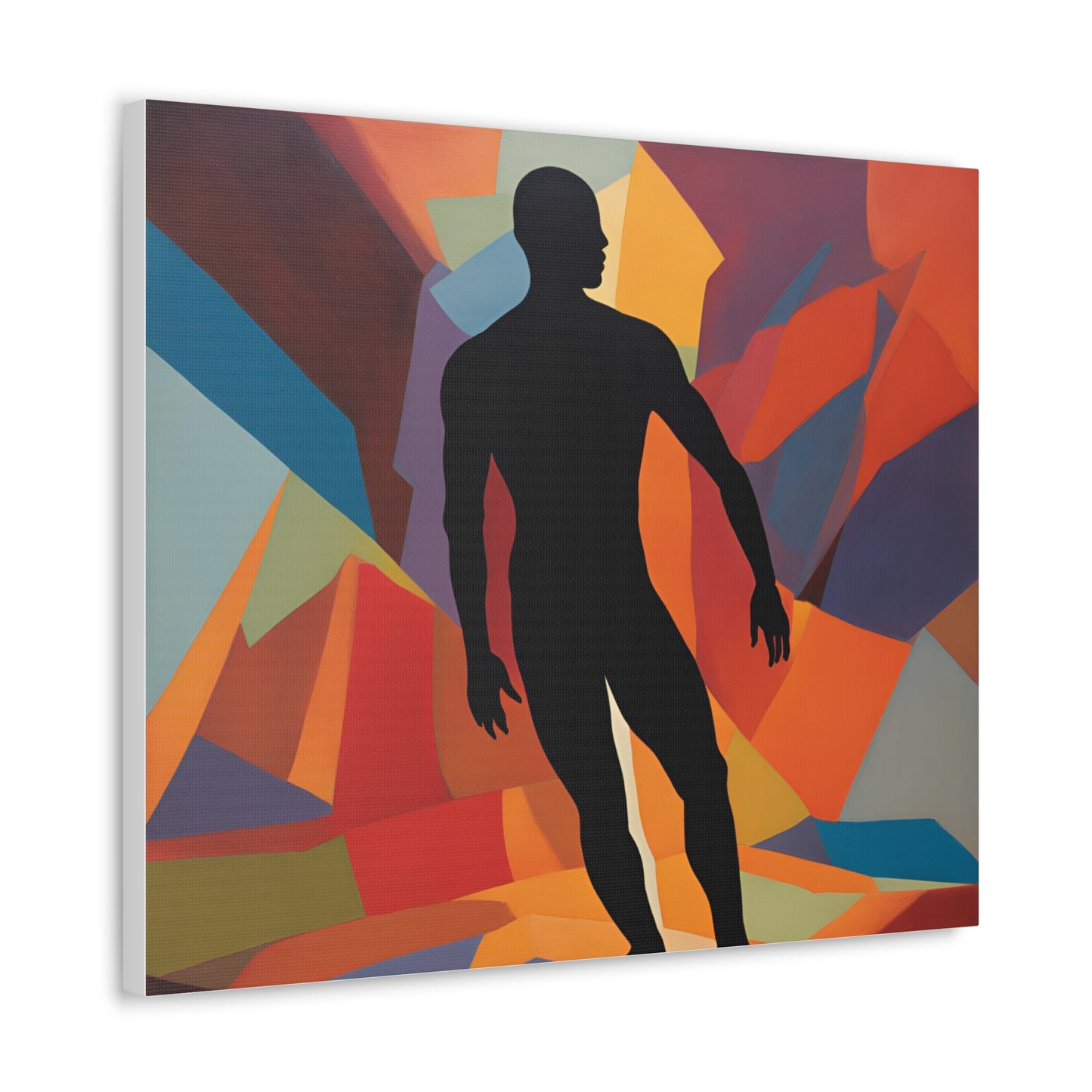 Abstract Canvas Gallery Wrap Shadow vs. Reality - Silhouette Art for Home Decor