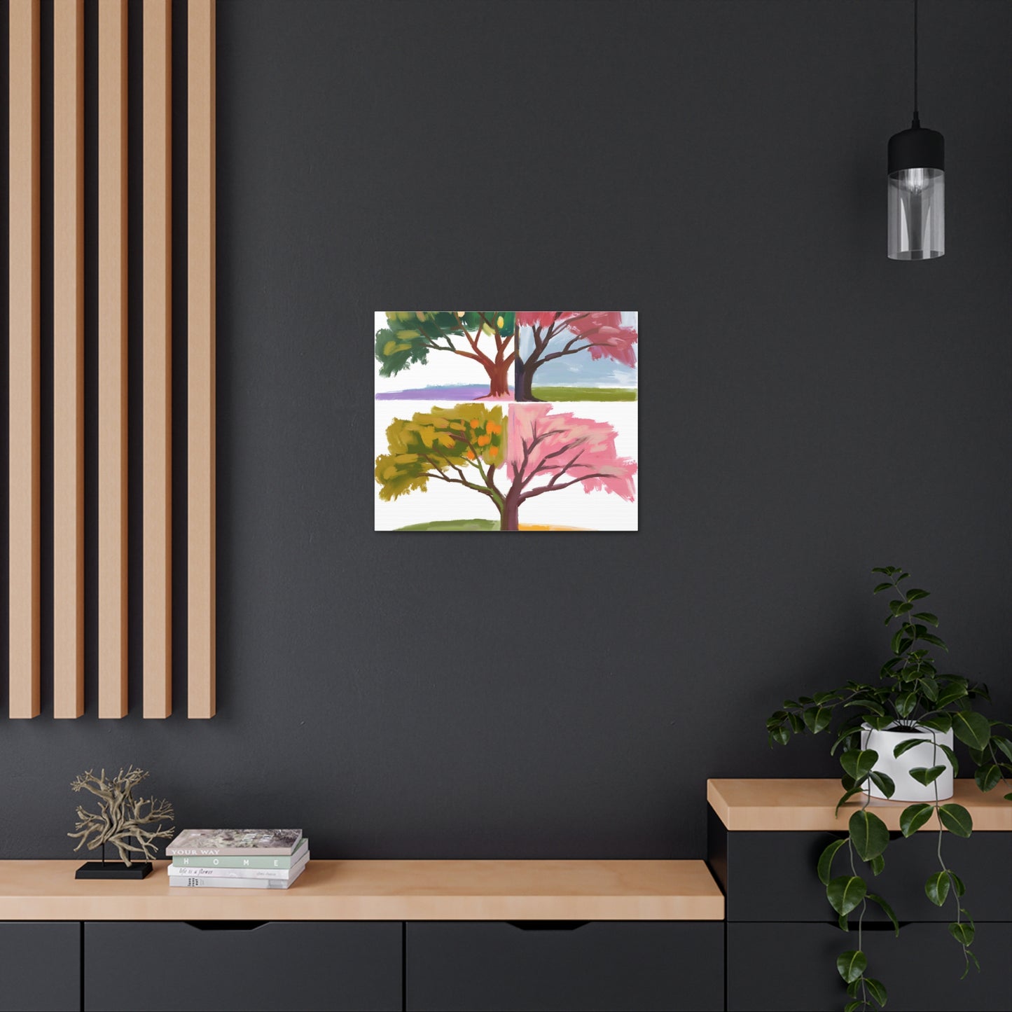 Four Seasons Tree Canvas Gallery Wraps – Nature-Inspired Home Decor