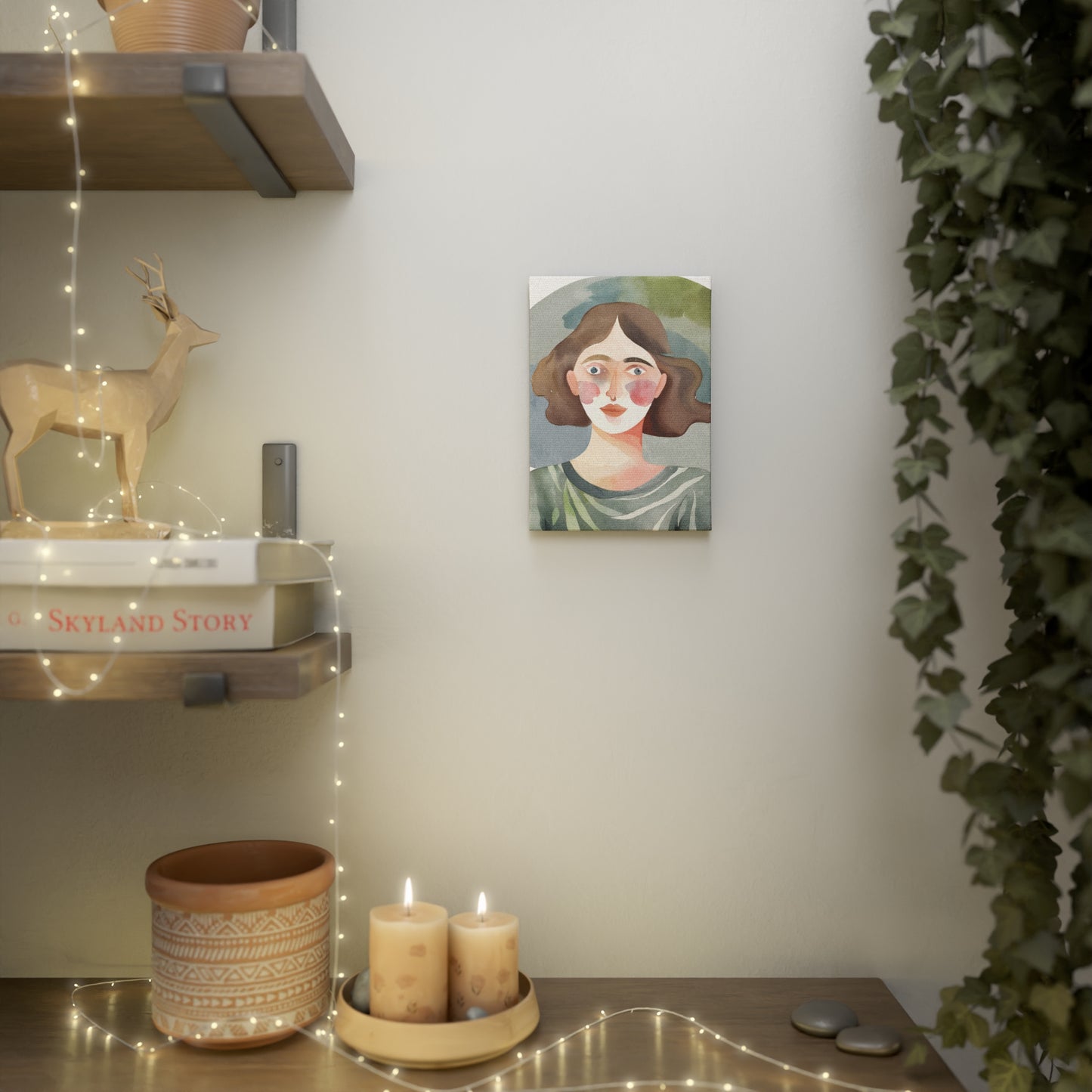 Artistic Canvas Photo Tile - Whimsical Portrait