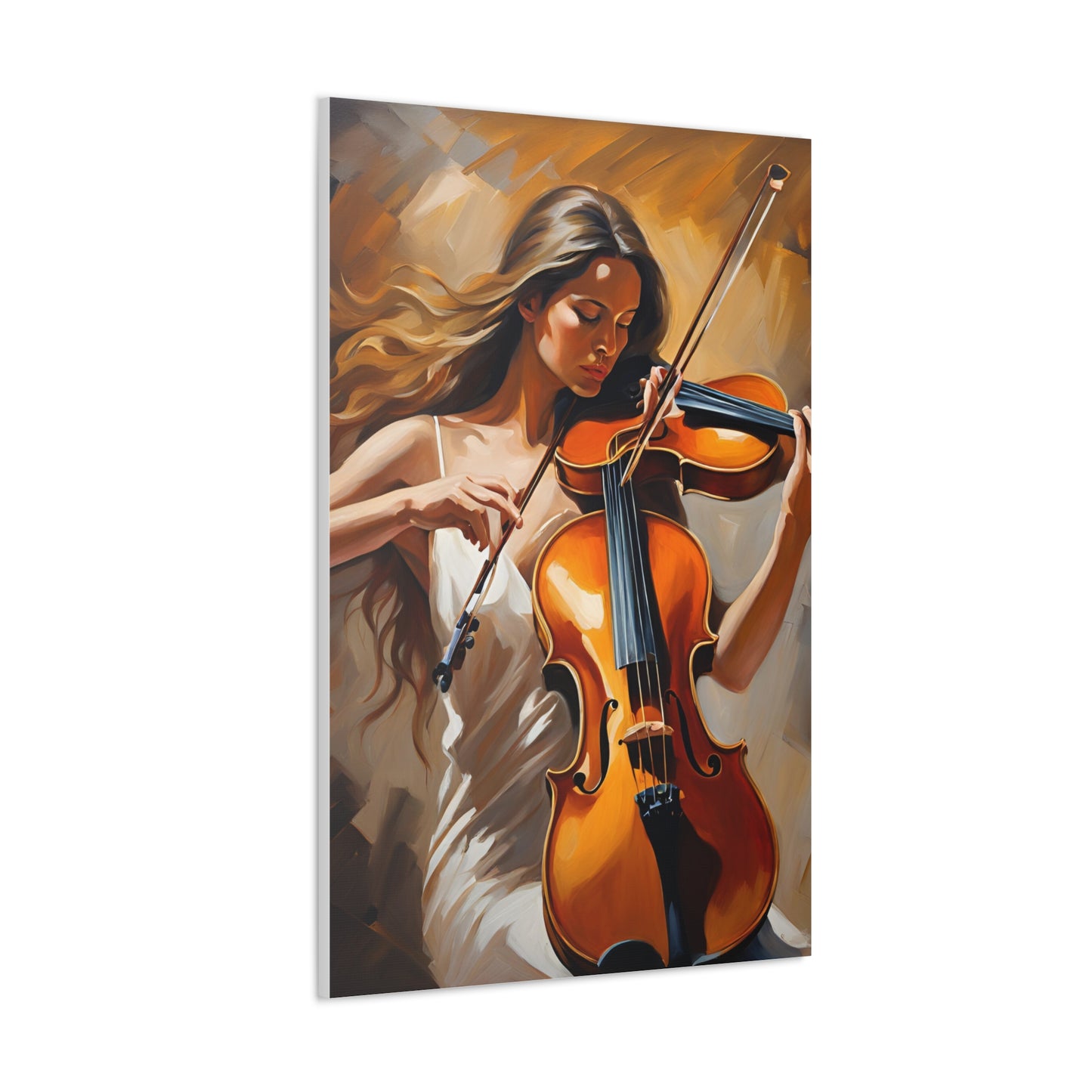 Elegant Violinist Canvas Gallery Wrap - Musical Art for Home Decor