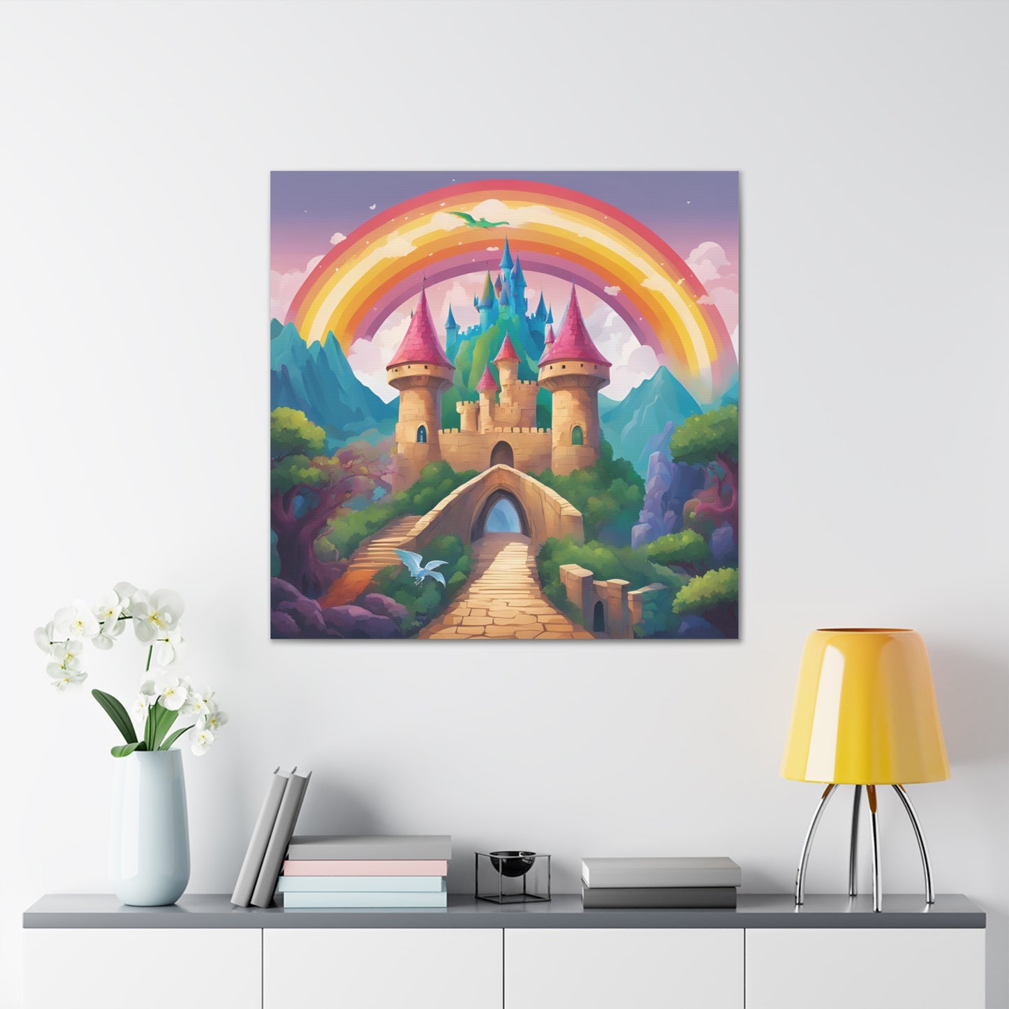 Canvas Gallery Wrap - Enchanted Castle Fantasy Art Home Decor