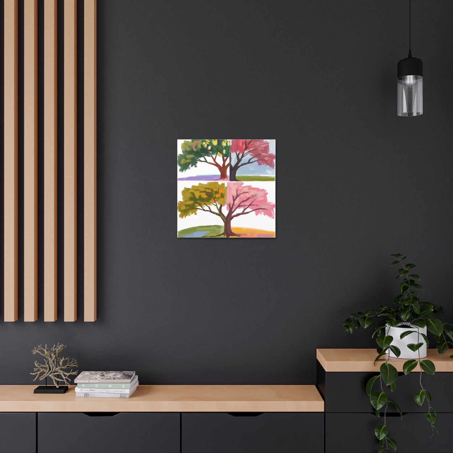 Four Seasons Tree Canvas Gallery Wraps – Nature-Inspired Home Decor