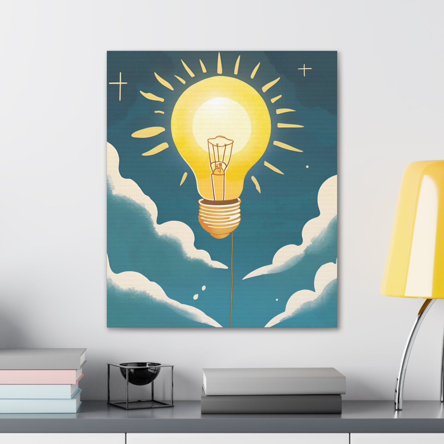 Canvas Gallery Wrap - The Sun as a Lightbulb Wall Art