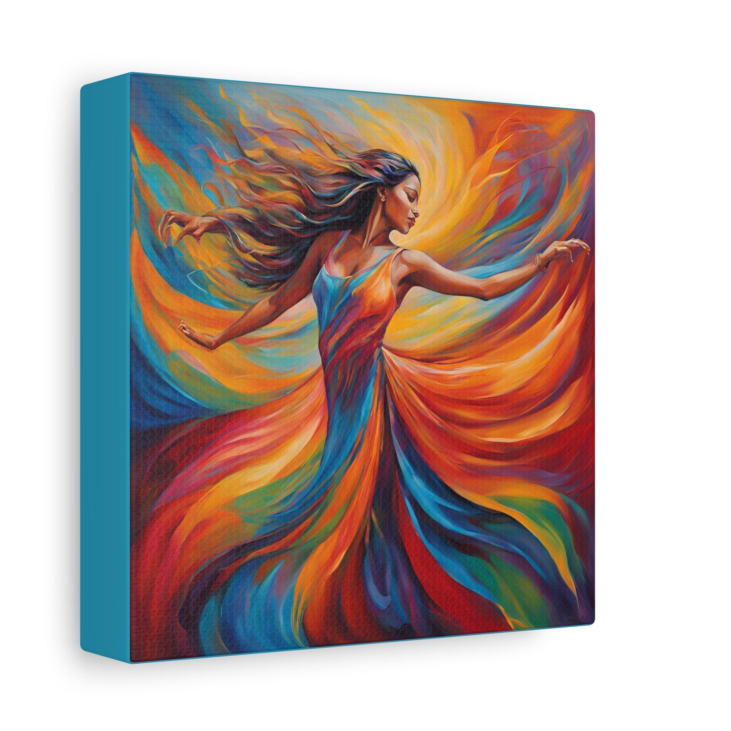 Vibrant Dance Canvas Art - Colorful Stretched Wall Decor Figurative