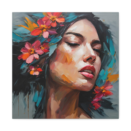 Floral Portrait Canvas