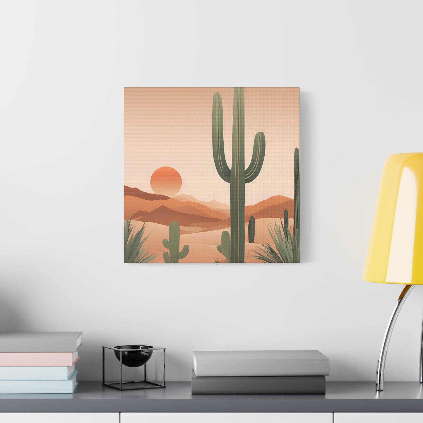 Desert Sunset Art Canvas - Stunning Landscape Wall Decor for Modern Homes