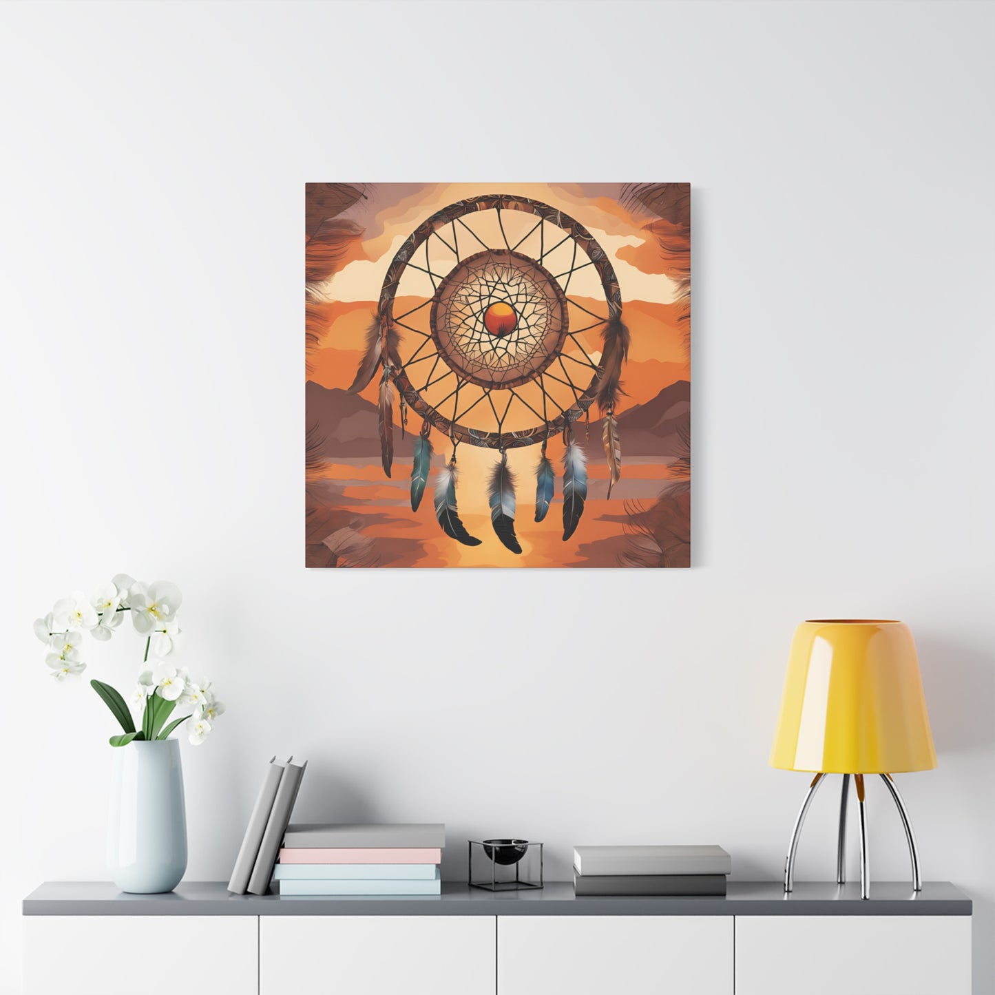 Dreamcatcher Matte Canvas Art – Bohemian Wall Decor for Free-Spirited Dreamers