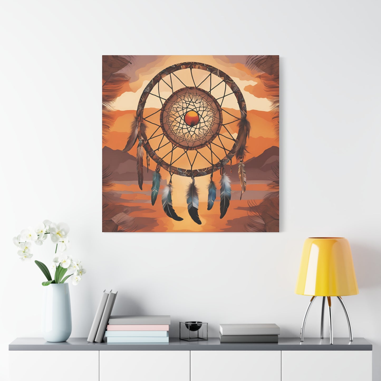 Dreamcatcher Matte Canvas Art – Bohemian Wall Decor for Free-Spirited Dreamers