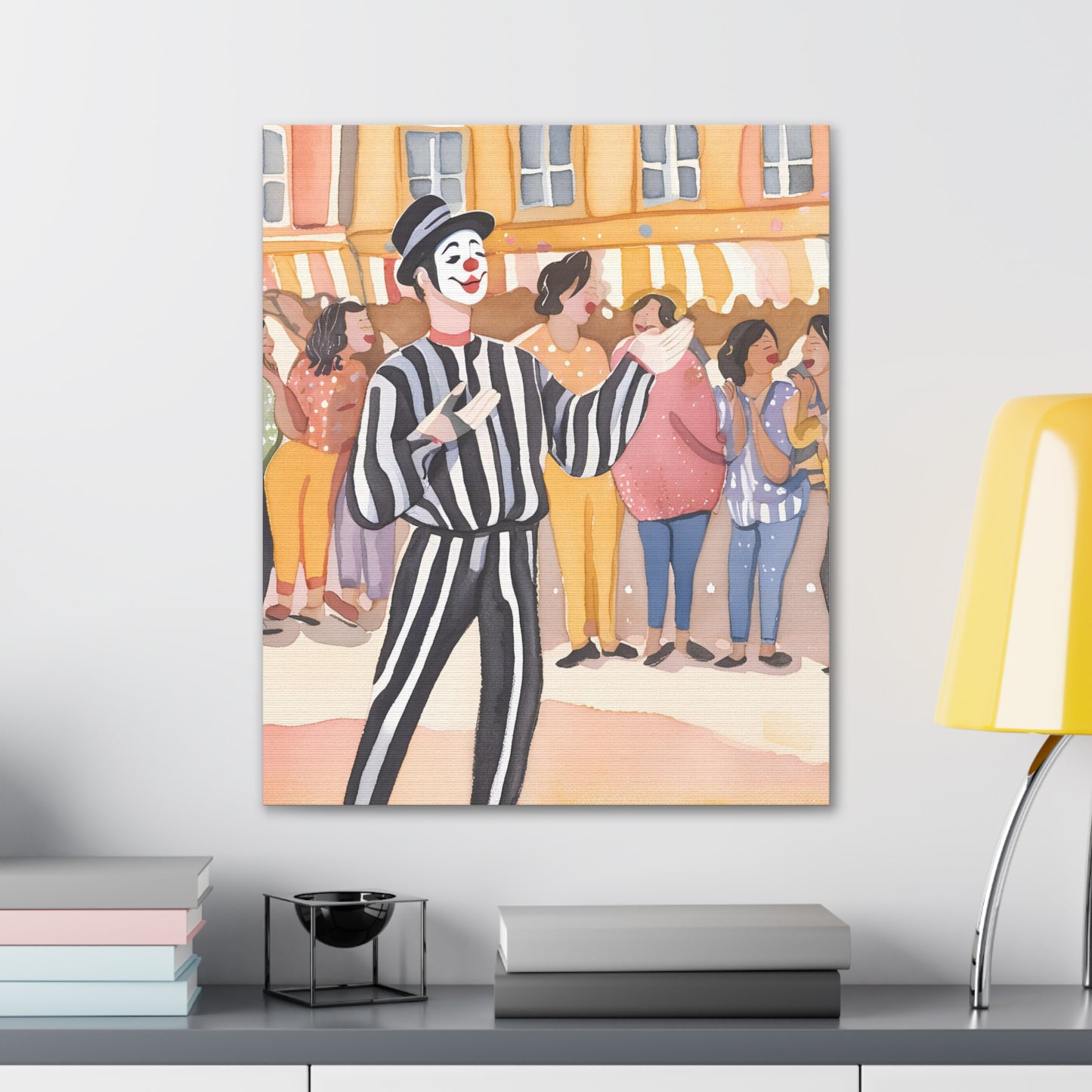 Street Performer Canvas Gallery Wrap – Playful Wall Art for Home Decor