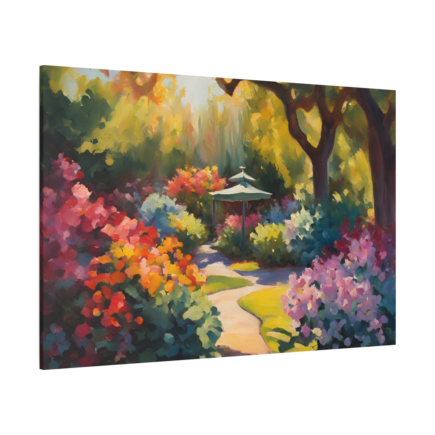 Vibrant Garden Path Canvas Artwork