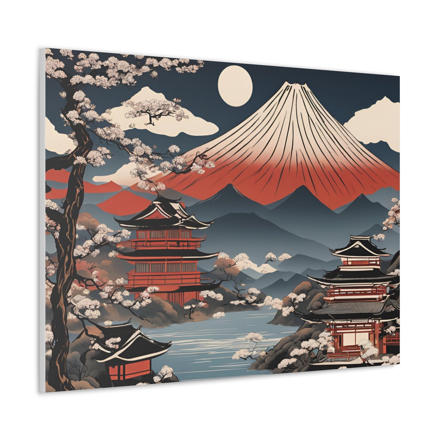 Japanese Mountain Canvas Gallery Wraps - Scenic Home Wall Art for Nature Lovers | Japanese Ukiyo-e