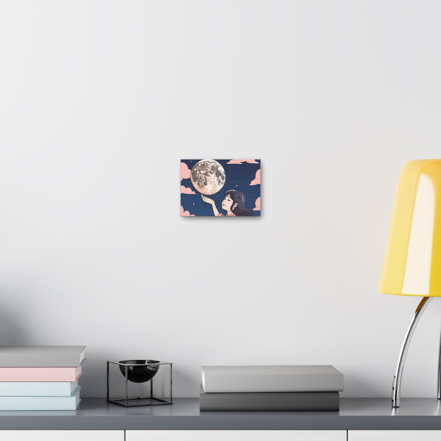 Canvas Gallery Wraps - Girl Holding the Moon Wall Art