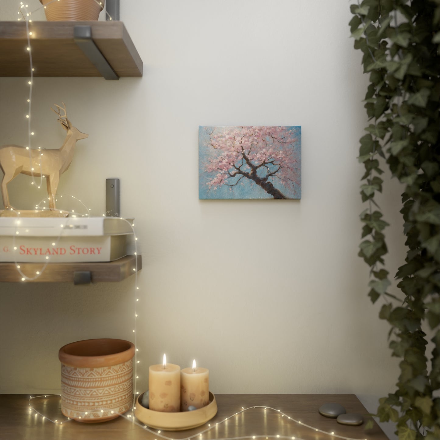 Canvas Photo  - Cherry Blossom Wall Art for Home Decor